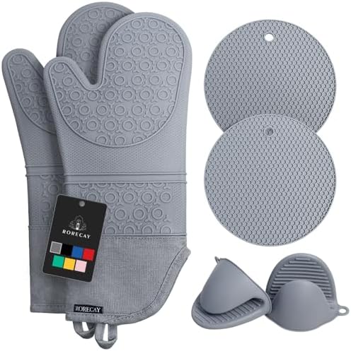 RoRecay Oven Mitt Potholder Set for Baking