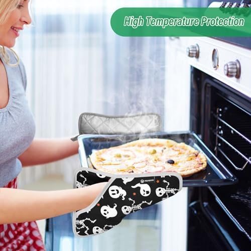 2-Piece Halloween Skeleton Pot Holder Set