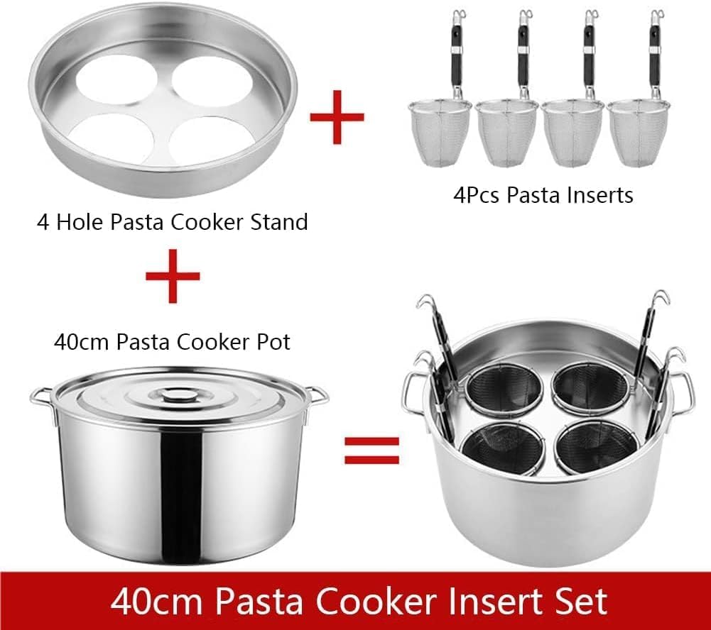 AttreX Multi-Functional Pasta Pot Set with Strainer Basket for Home Use