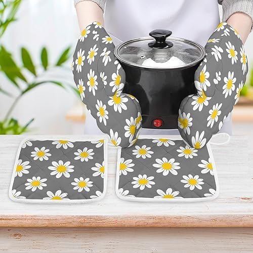 Curdesi 4PC Oven Mitts Pot Holder Set
