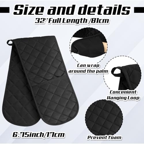TecUnite 4-Piece Set of Heat-Resistant Oven Mitts