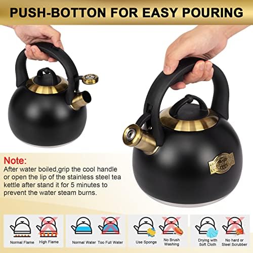 LUXGRACE 31 Quart Stovetop Tea Kettle