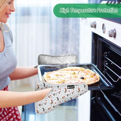 Dalzium 2-Piece Heat-Resistant Potholder Set for Cooking Baking STEMSET
