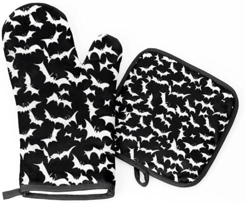Halloween Spooky Halloween Ghost Oven Mitts and Pot Holders Set