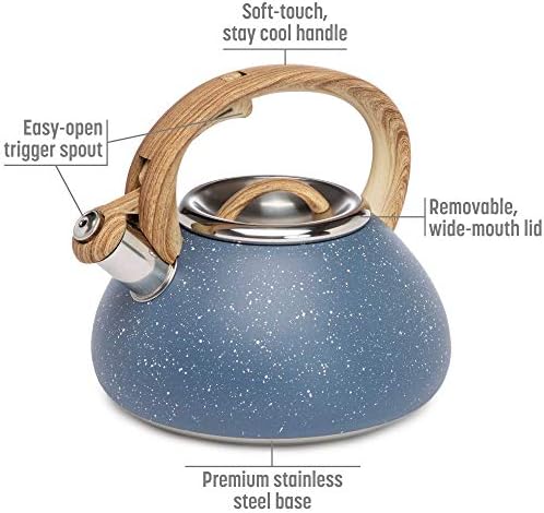 Goodful 25QT Stainless Steel Whistling Kettle with Trigger Spout