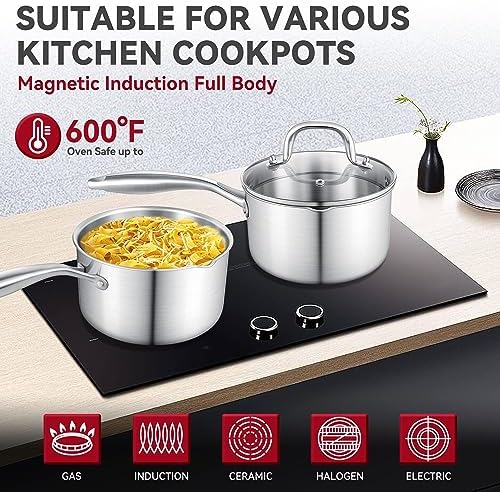 Sturdy Elegant 15 Quart Stainless Steel Saucepan