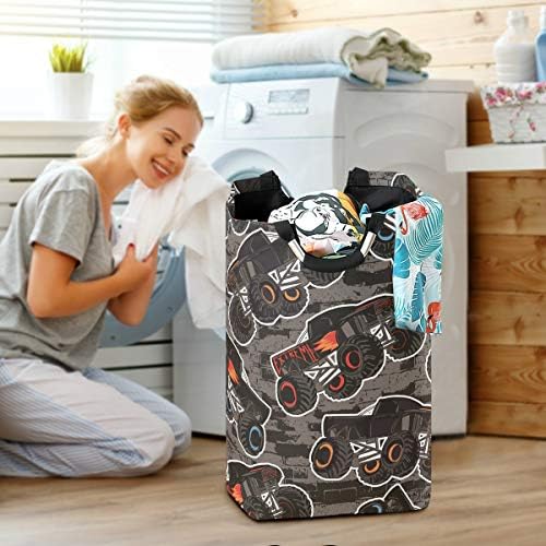 SusiyoMonster Truck Collapsible Laundry Basket for Storage and Organization