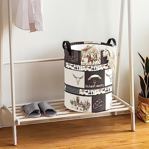 Personalized Cowboy Storage Basket for Home Kitchen