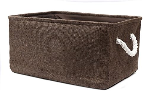 Eco-Friendly Linen Storage Basket with Dual Handles for Efficient Tidying