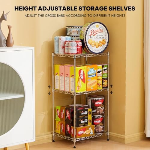 Land Guard 3-Tier Adjustable Chrome Shelving Unit