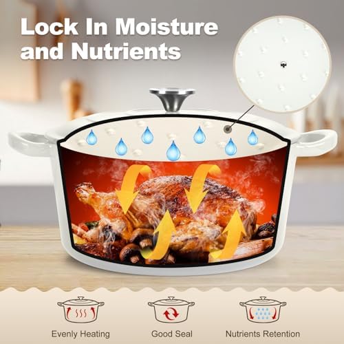 PP CHEF 7QT Enamel Dutch Oven with Lid