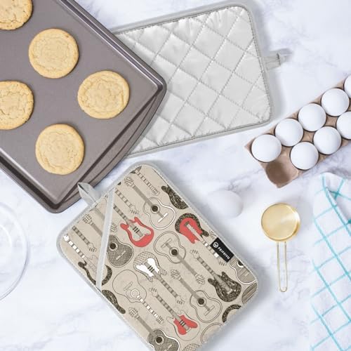 Heat-Resistant Potholder Set with Dual Pockets for Cooking Baking