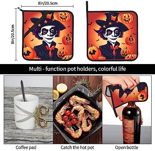 Happy Halloween 2-Piece Heat-Resistant Pot Holder Set Non-Slip Kitchen Pric