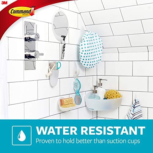 Bath Damage-Free Towel Organizer 3-Large Clear Frosted Water-Resistant Strips
