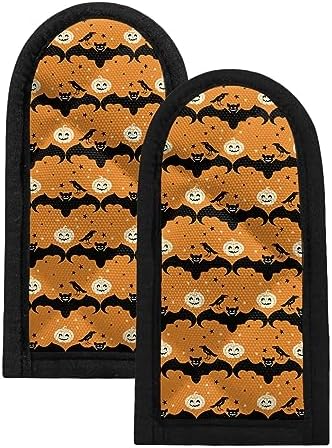 Horsset Halloween Ghost Print Cast Iron Skillet Handle Cover