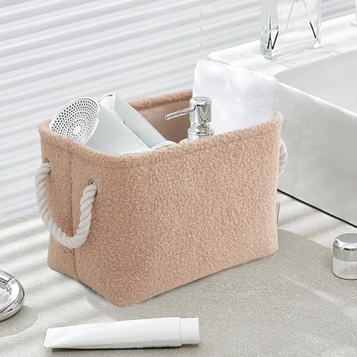 Plush Storage Basket Bathroom Living Room