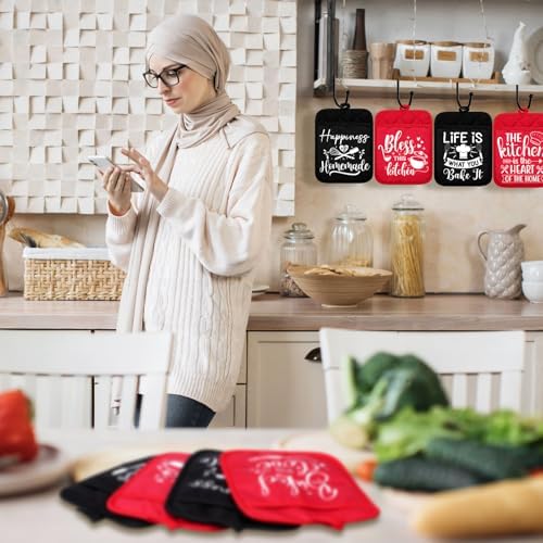 12 Pcs Funny Kitchen Pot Holders with Pocket for Baking and Beyond