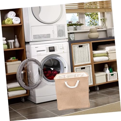PRETYZOOM Modern Minimalist Linen Foldable Dirty Clothes Container