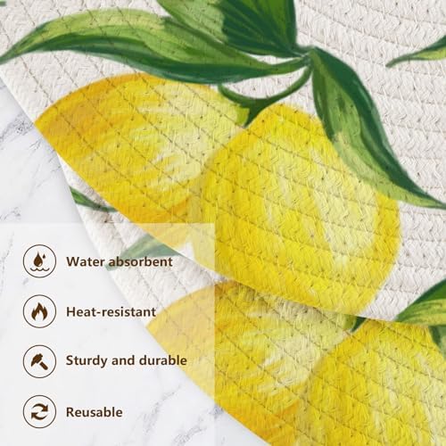 ALAZA Eating on the Farm Style Hot Pots Trivets Set of 3
