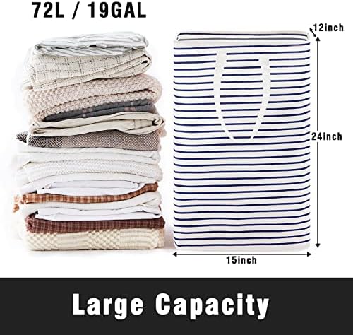 72-L Large Collapsible Laundry Basket Eco-Friendly Freestanding Clothes Hamper
