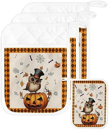 Gehucoxee Rustic Halloween Pot Holder Set 3 Pack 1