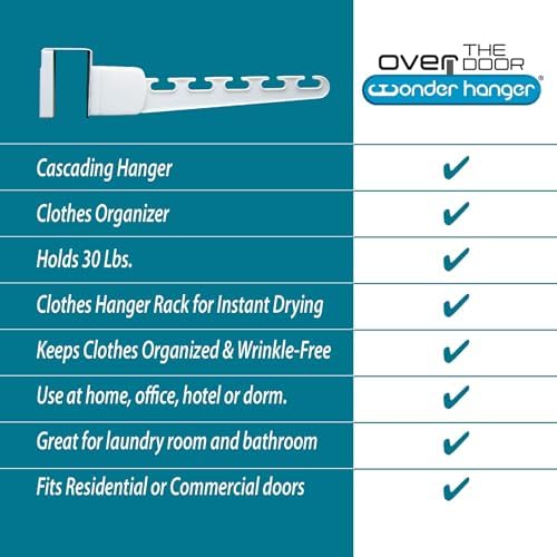 Freestanding over-the-door hanger organizer with 3-pack