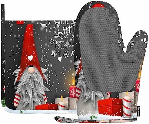 Scandinavian Dwarf Tomte Oven Mitts and Pot Holders Sets