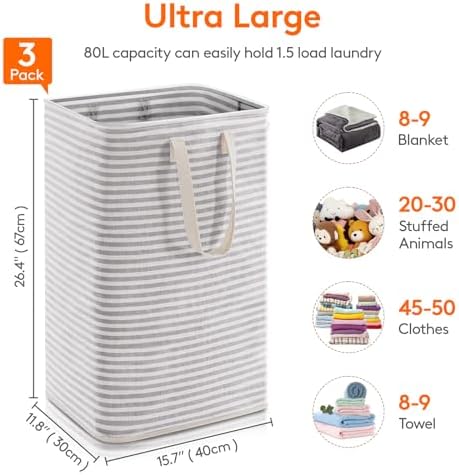 Perfect for Freestanding Laundry Hamper Grey
