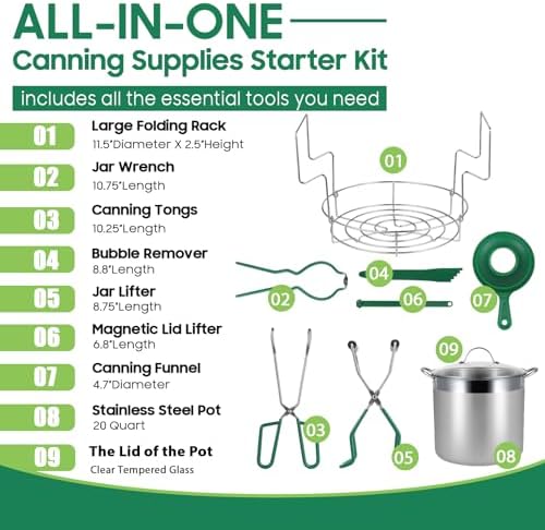 Stainless Steel Water Bath Canner with Rack Green