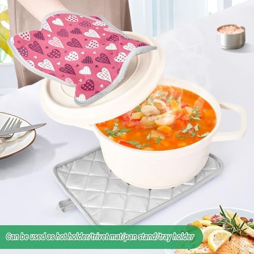 Kcldeci 2 Pack Heat Resistant Oven Mitts Potholders