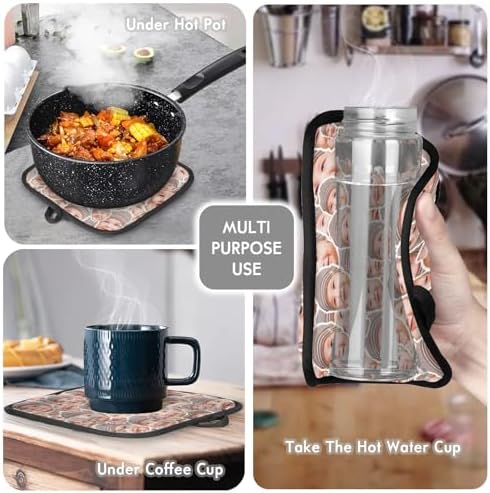 Personalized Oven Mitt Pot Holder Set with Your Face
