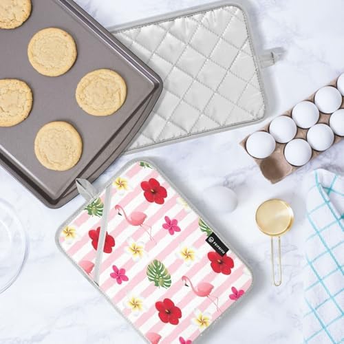 Flowers and Flamingo 2-Pack Pot Holders