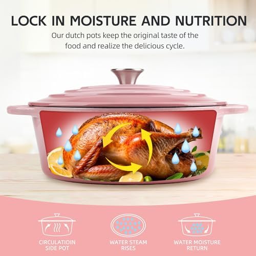 55 Quart Enameled Cast Iron Dutch Oven with Lid