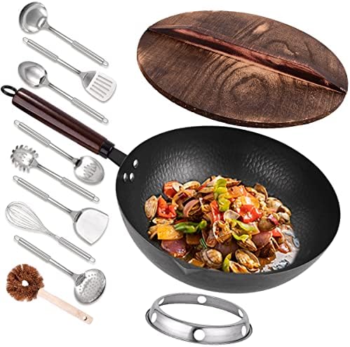 128 Carbon Steel Wok Set