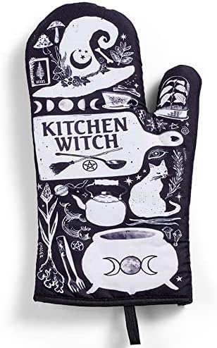Halloween Oven Mitt Set Witchy Decor Triple Insulated Waterproof Safe