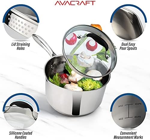 Stainless Steel Multurpose Saucepan with Glass Lid