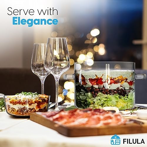 FILULA Glass Pot with Bowl - Durable Elegant for Cooking Serving