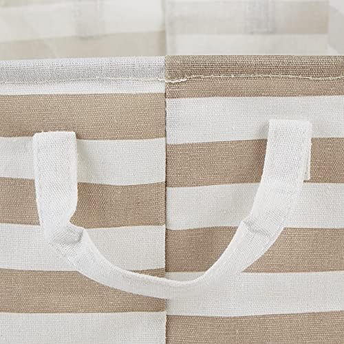 DII laundry storage collection Stone Stripe Collapsible Bins 2 piece set