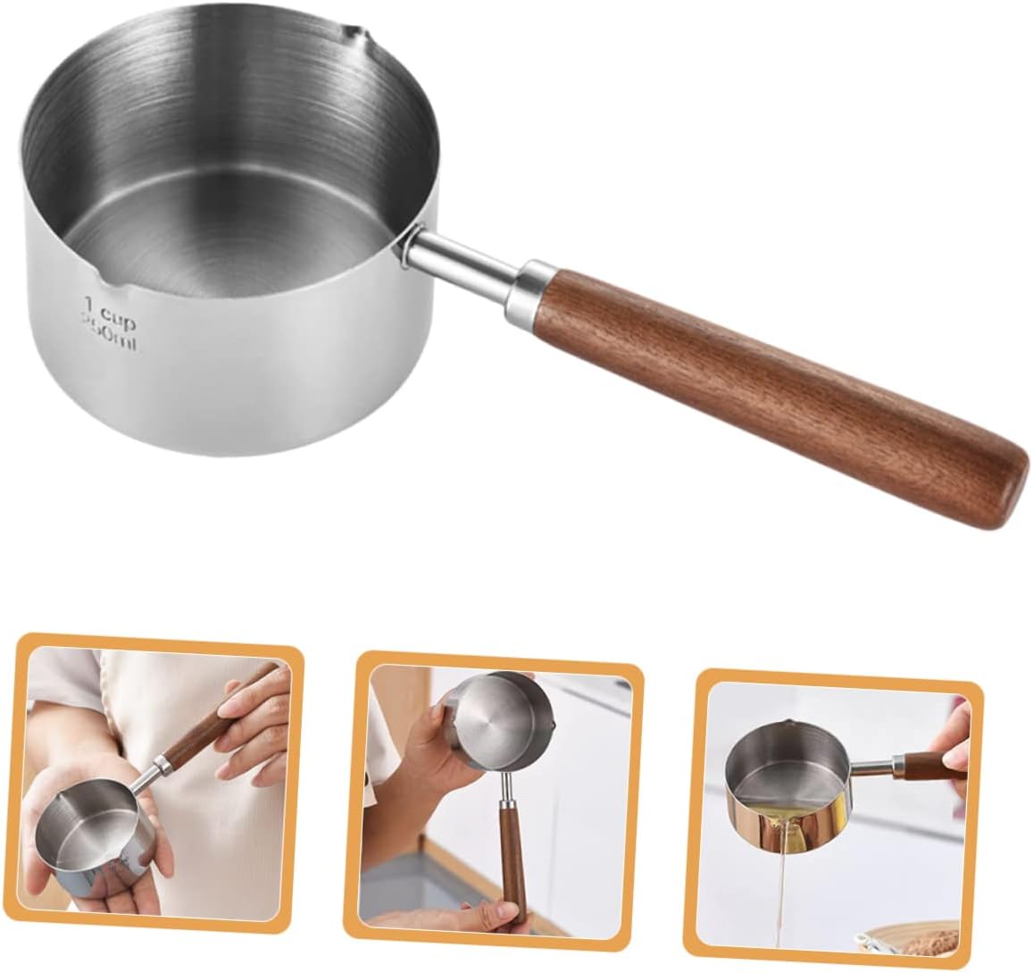 VINTORKY Stainless Steel Saucepan with Handle Ergonomic Design for Kitchen Use