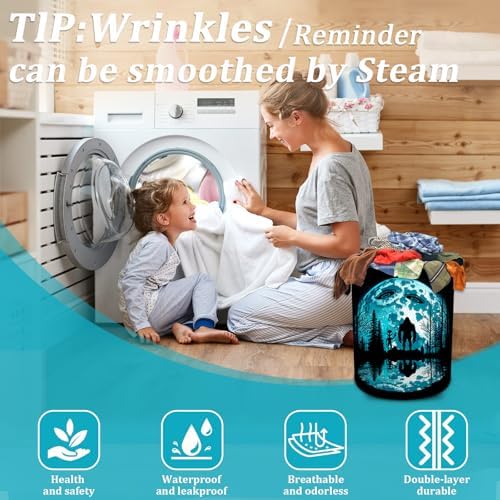 Bigfoot and Alien Laundry Basket 157x196 Foldable Waterproof Hamper