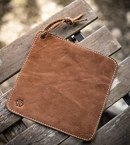 Buffalo Leather Potholders Heat-Resistant Double Layered