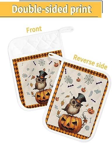 Gehucoxee Rustic Halloween Pot Holder Set 3 Pack 1