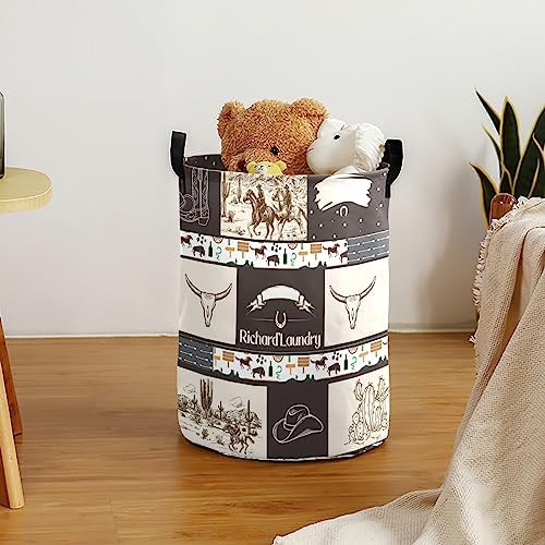 Personalized Cowboy Storage Basket for Home Kitchen