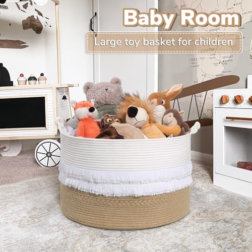CherryNow Large Wicker Laundry Basket for Home