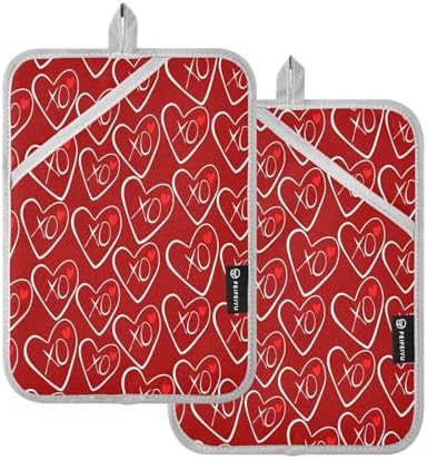 Kcldeci Hearts and XOXO Heat-Resistant 2-Pack