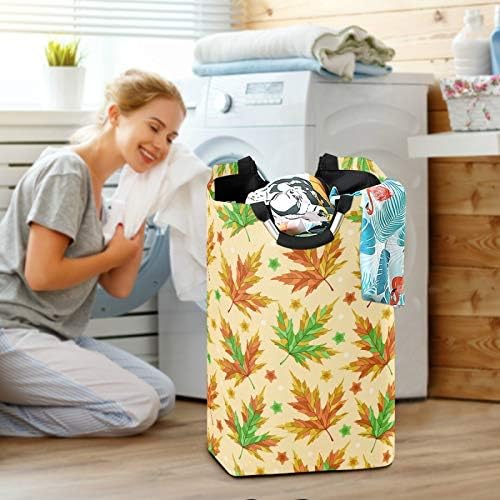 FOLDABLE AUTUMN LEAVES Laundry Basket Collapsible Hamper Family-Friendly Organizer