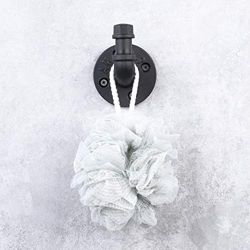 Industrial Style Metal Towel Hook Black Durable and Multi-Purpose