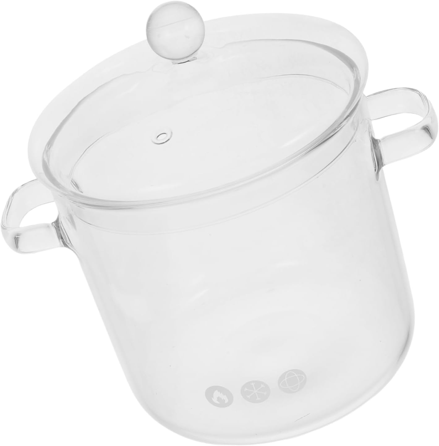 OFFSCH Clear Glass Cooking Pot with Lid Heat Resistant for Stove Top