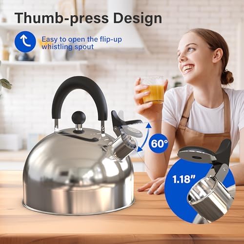 YSSOA 32 qt Whistling Kettle Ergonomic Design