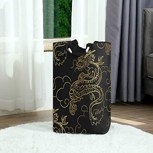 MOYYO Golden Dragon Collapsible Laundry Basket